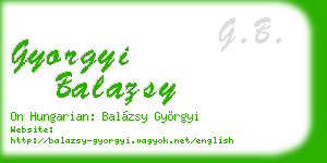 gyorgyi balazsy business card